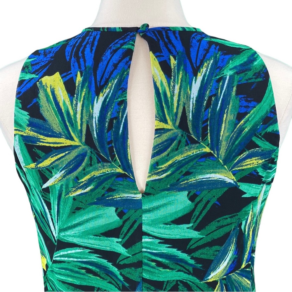 Calvin Klein Tropical Print Sleeveless Shift Dress - Picture 8 of 16